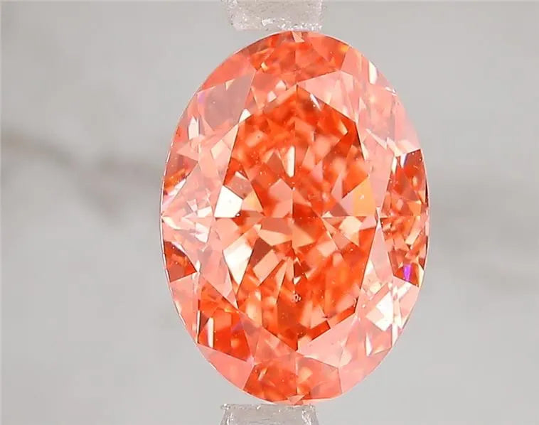 3.02ct Oval Lab Grown Diamond (Colour Fancy Vivid Red, Clarity VS2, IGI Certified)