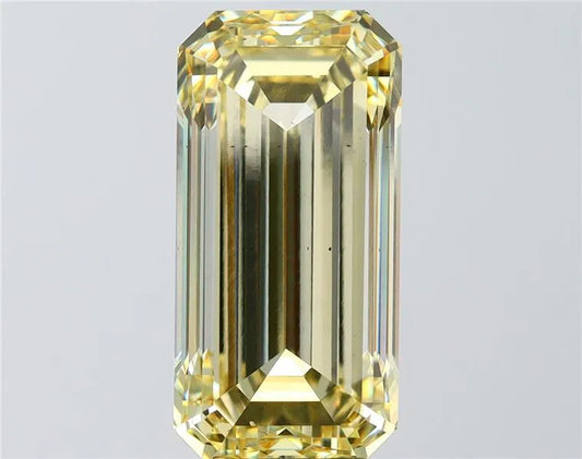8.72ct Emerald Lab Grown Diamond (Colour Fancy Yellow, Clarity VS2, IGI Certified)
