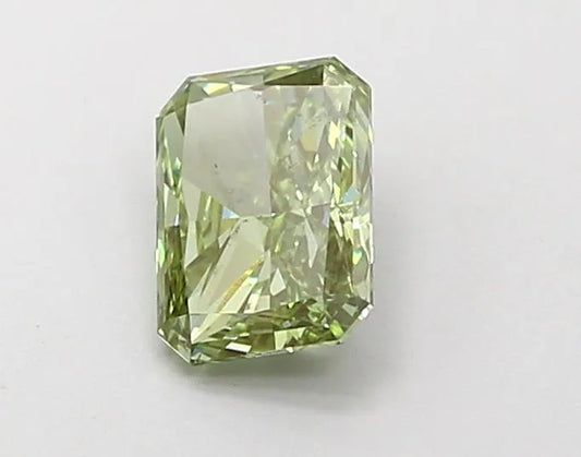 0.75ct Radiant Lab Grown Diamond (Colour Fancy Vivid Green, Clarity SI1, IGI Certified)