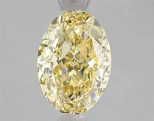 2.50ct Oval Lab Grown Diamond (Colour Fancy Vivid Yellow, Clarity VS2, IGI Certified)