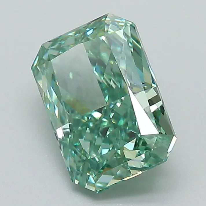 1.65ct Radiant Lab Grown Diamond (Colour Fancy Vivid Green, Clarity VVS2, IGI Certified)