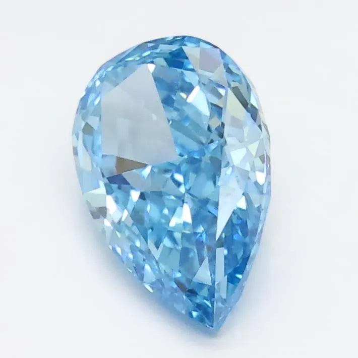 1.80ct Pear Lab Grown Diamond (Colour Fancy Vivid Blue, Clarity VS1, IGI Certified)