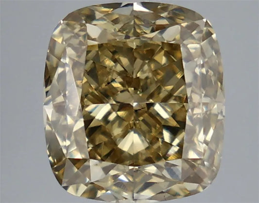 5.32ct Cushion modified Lab Grown Diamond (Colour Fancy Gray Yellow, Clarity VS2, IGI Certified)