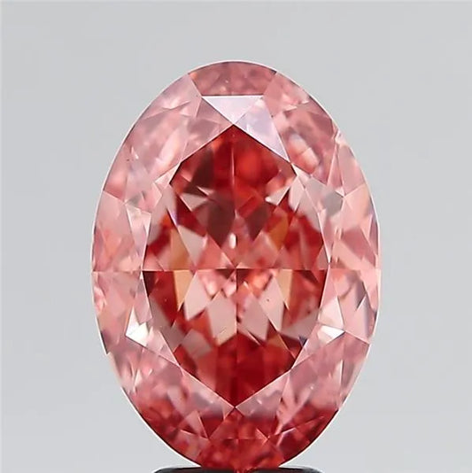 5.40ct Oval Lab Grown Diamond (Colour Fancy Vivid Pink, Clarity VS1, IGI Certified)
