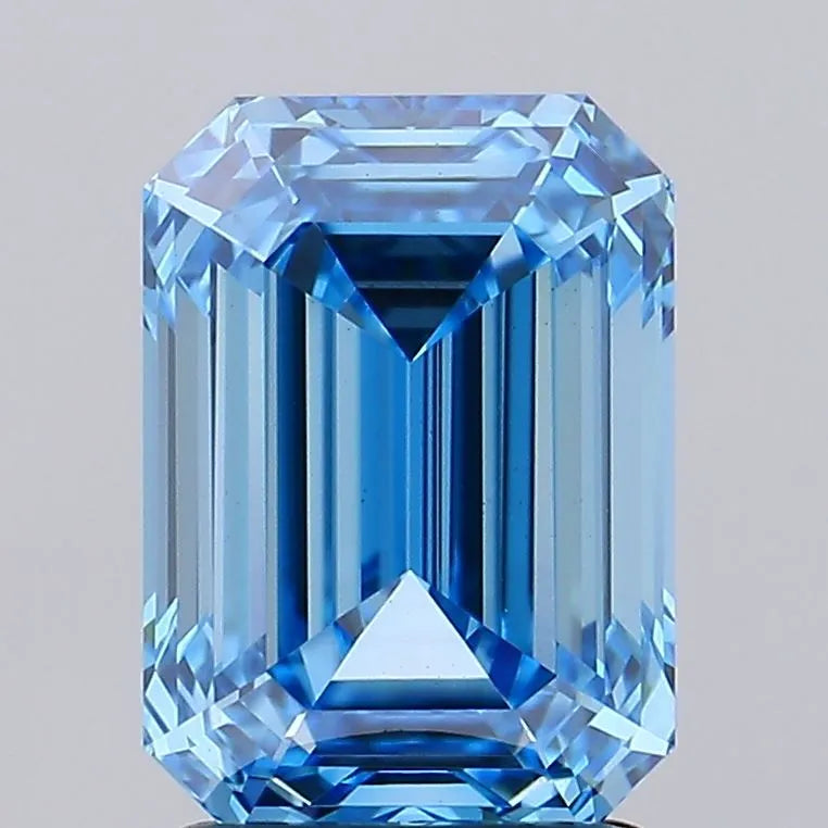 2.32ct Emerald Lab Grown Diamond (Colour Fancy Vivid Blue, Clarity VS1, IGI Certified)