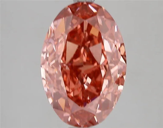 4.60ct Oval Lab Grown Diamond (Colour Fancy Vivid Pink, Clarity SI1, IGI Certified)