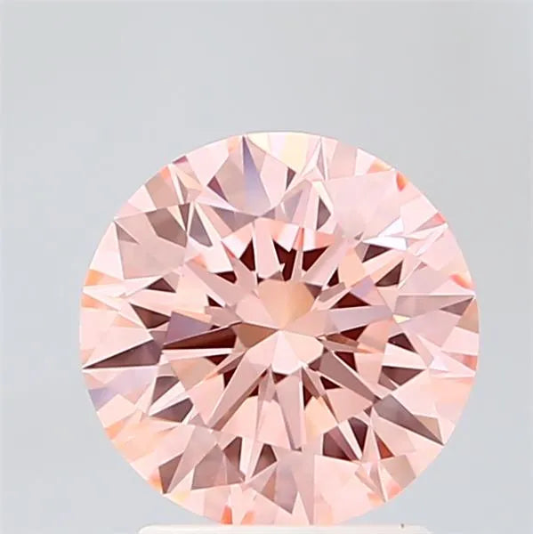 2.04ct Round Lab Grown Diamond (Colour Fancy Vivid Pink, Clarity VVS2, Cut ID, IGI Certified)
