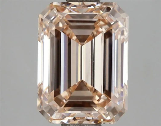 3.03ct Emerald Lab Grown Diamond (Colour Fancy Brownish Pink, Clarity VVS2, IGI Certified)