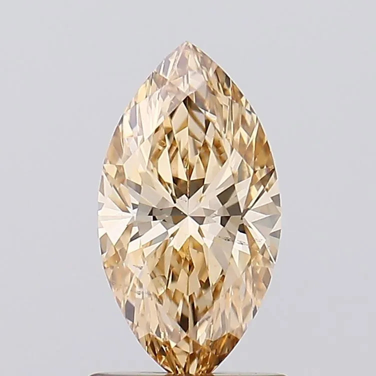 1.01ct Marquise Lab Grown Diamond (Colour Fancy Light Yellowish Brown, Clarity VS2, IGI Certified)