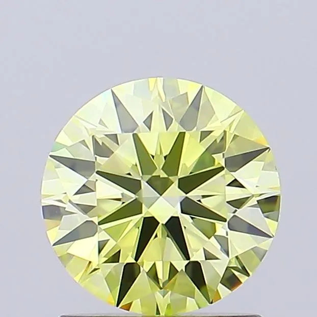 1.01ct Round Lab Grown Diamond (Colour Fancy Intense Yellow, Clarity VVS2, Cut ID, IGI Certified)