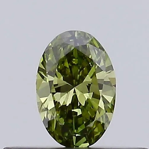 0.19ct Oval Lab Grown Diamond (Colour Fancy Vivid Green, Clarity VS1, IGI Certified)