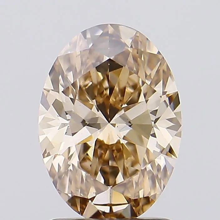 1.00ct Oval Lab Grown Diamond (Colour Fancy Brown, Clarity VS1, IGI Certified)
