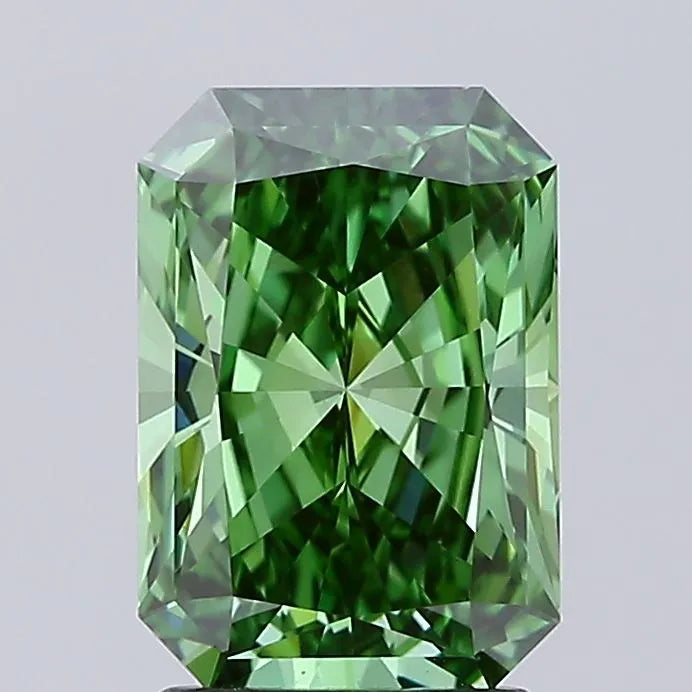 2.03ct Radiant Lab Grown Diamond (Colour Fancy Vivid Green, Clarity VVS2, IGI Certified)