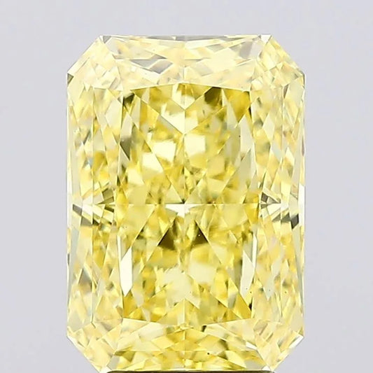 4.07ct Radiant Lab Grown Diamond (Colour Fancy Vivid Yellow, Clarity VS1, IGI Certified)