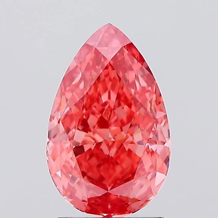 1.81ct Pear Lab Grown Diamond (Colour Fancy Vivid Pink, Clarity VVS2, IGI Certified)
