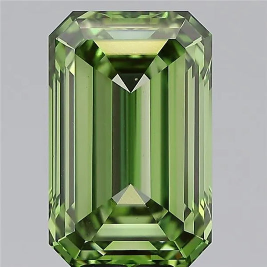8.26ct Emerald Lab Grown Diamond (Colour Fancy Vivid Green, Clarity VVS2, IGI Certified)