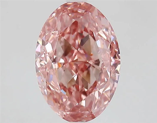 3.22ct Oval Lab Grown Diamond (Colour Fancy Vivid Pink, Clarity VS1, IGI Certified)