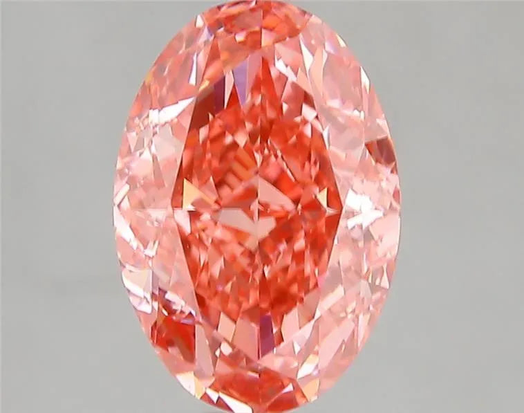 3.10ct Oval Lab Grown Diamond (Colour Fancy Vivid Pink, Clarity VVS2, IGI Certified)
