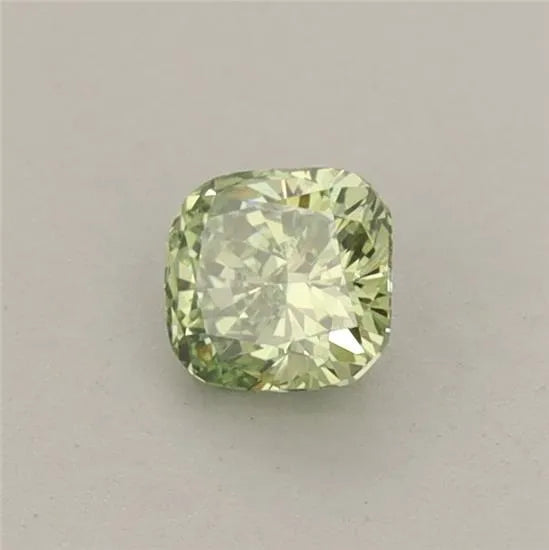 0.37ct Cushion modified Lab Grown Diamond (Colour Fancy Vivid Green, Clarity VS2, IGI Certified)