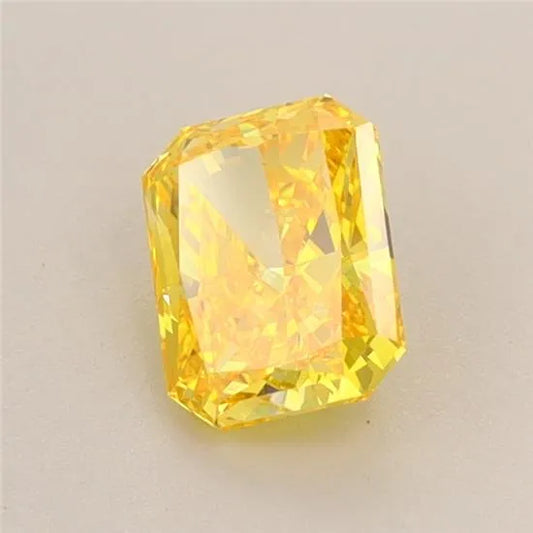 0.67ct Radiant Lab Grown Diamond (Colour Fancy Vivid Yellow, Clarity VVS1, IGI Certified)
