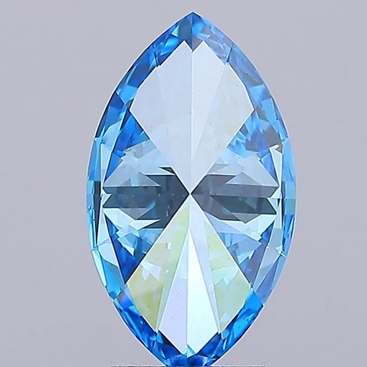 3.01ct Marquise Lab Grown Diamond (Colour Fancy Vivid Blue, Clarity VS1, IGI Certified)
