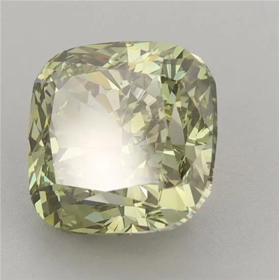 3.99ct Cushion modified Lab Grown Diamond (Colour Fancy Vivid Green, Clarity VVS2, IGI Certified)