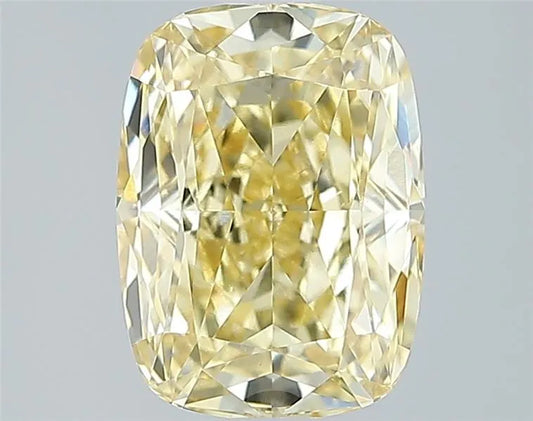 3.09ct Cushion modified Lab Grown Diamond (Colour Fancy Vivid Yellow, Clarity VVS2, IGI Certified)