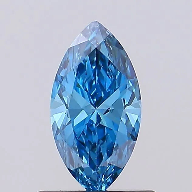 0.65ct Marquise Lab Grown Diamond (Colour Fancy Vivid Blue, Clarity VS1, IGI Certified)