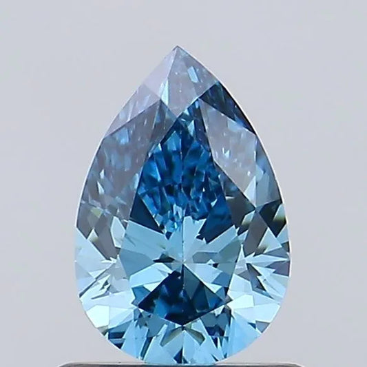 0.70ct Pear Lab Grown Diamond (Colour Fancy Vivid Blue, Clarity VS1, IGI Certified)