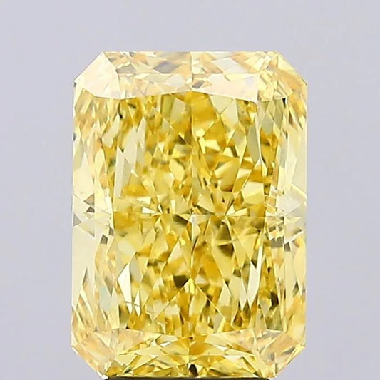 4.55ct Radiant Lab Grown Diamond (Colour Fancy Vivid Yellow, Clarity VS2, IGI Certified)