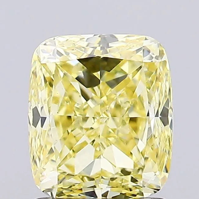 1.76ct Cushion modified Lab Grown Diamond (Colour Fancy Intense Yellow, Clarity VVS2, IGI Certified)