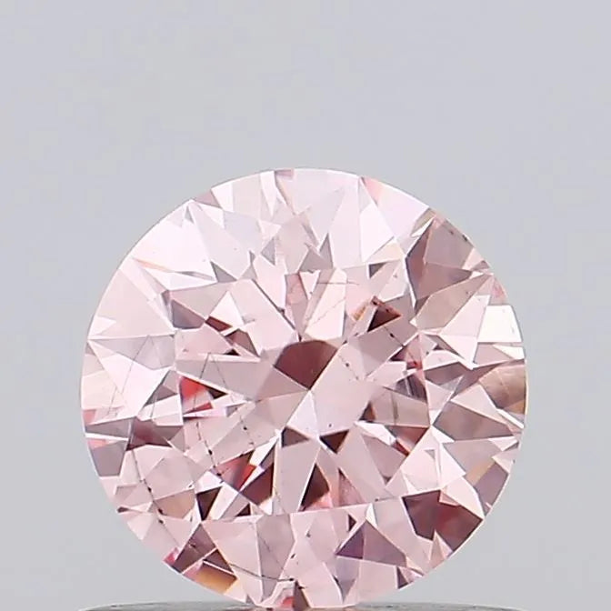 0.73ct Round Lab Grown Diamond (Colour Fancy Vivid Pink, Clarity SI1, Cut EX, IGI Certified)