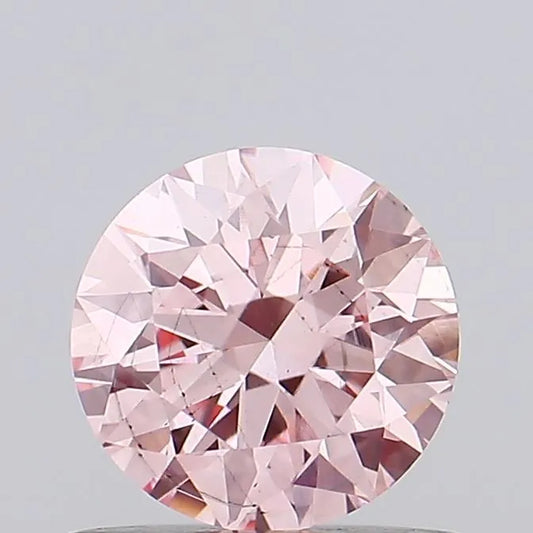 0.73ct Round Lab Grown Diamond (Colour Fancy Vivid Pink, Clarity SI1, Cut EX, IGI Certified)