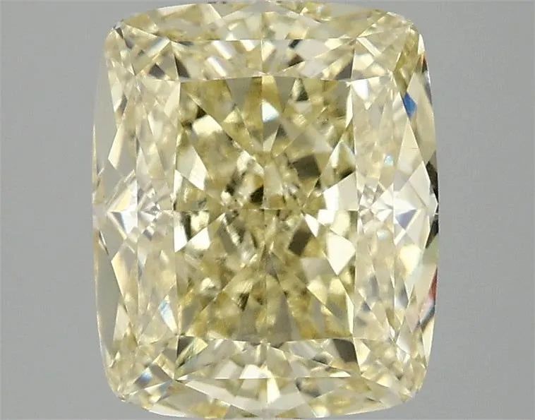3.10ct Cushion modified Lab Grown Diamond (Colour Fancy Vivid Yellow, Clarity VS1, IGI Certified)