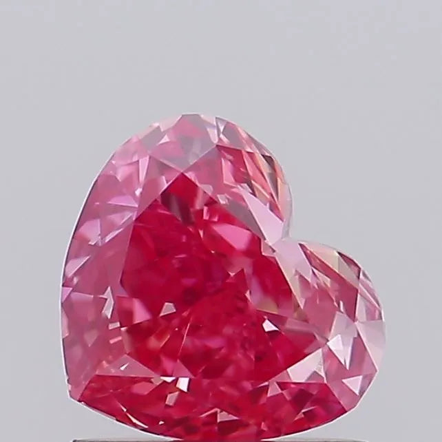 0.82ct Heart Lab Grown Diamond (Colour Fancy Vivid Pink, Clarity VVS1, IGI Certified)