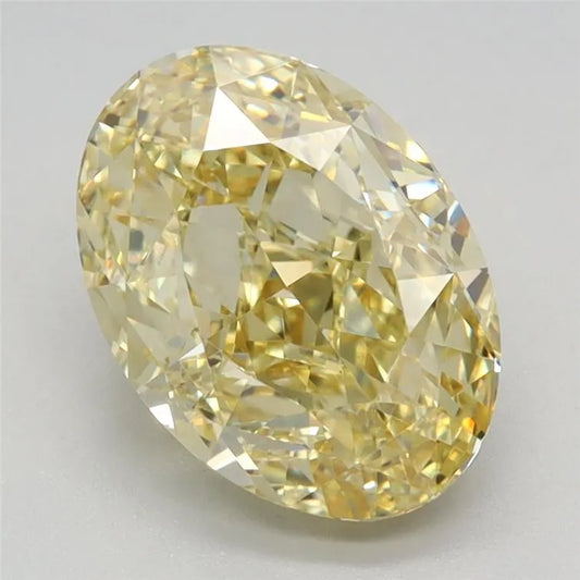 2.89ct Oval Lab Grown Diamond (Colour Fancy Vivid Yellow, Clarity VVS2, IGI Certified)