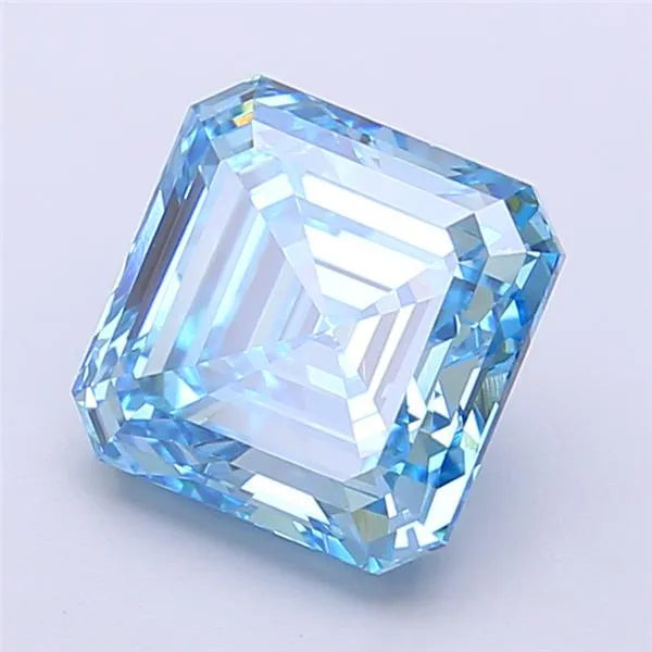 3.00ct Asscher Lab Grown Diamond (Colour Fancy Vivid Blue, Clarity VS1, IGI Certified)