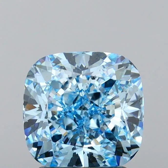 3.00ct Cushion brilliant Lab Grown Diamond (Colour Fancy Intense Blue, Clarity VS1, IGI Certified)