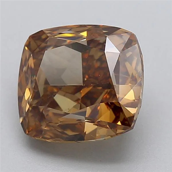 3.00ct Cushion modified Lab Grown Diamond (Colour Fancy Brown, Clarity VS1, IGI Certified)