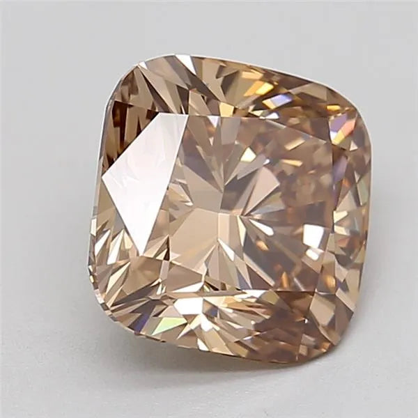 3.00ct Cushion modified Lab Grown Diamond (Colour Fancy Brown, Clarity VVS2, IGI Certified)