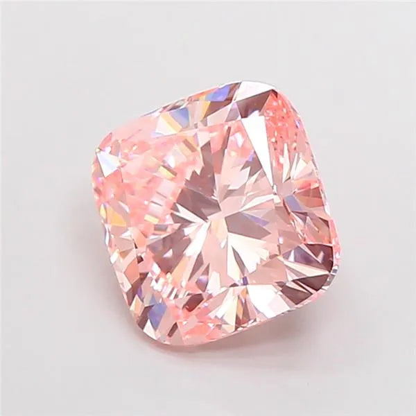 3.00ct Cushion modified Lab Grown Diamond (Colour Fancy Intense Pink, Clarity VS1, IGI Certified)
