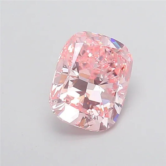 3.00ct Cushion modified Lab Grown Diamond (Colour Fancy Intense Pink, Clarity VS2, IGI Certified)
