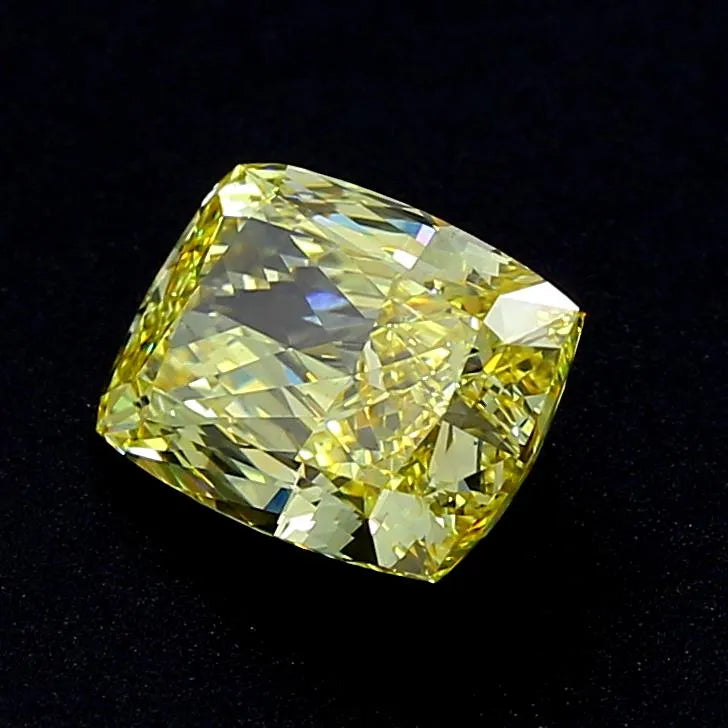 3.00ct Cushion modified Lab Grown Diamond (Colour Fancy Intense Yellow, Clarity VS1, IGI Certified)