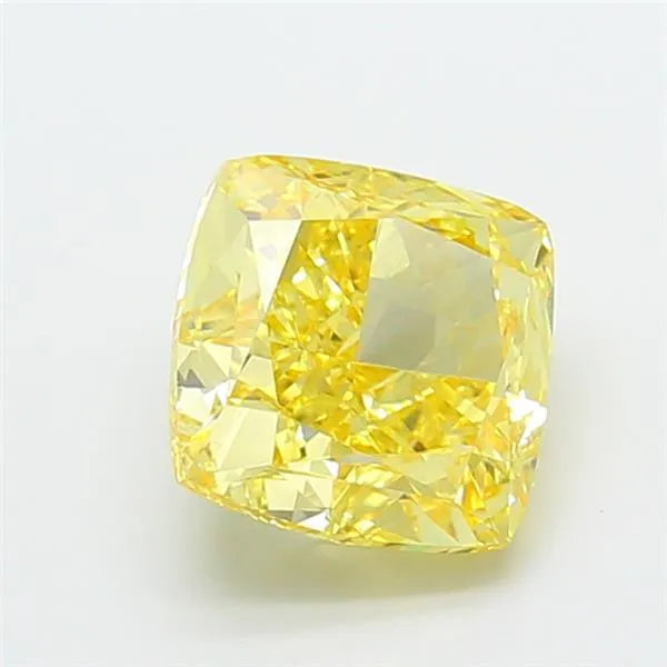 3.00ct Cushion modified Lab Grown Diamond (Colour Fancy Intense Yellow, Clarity VVS2, IGI Certified)