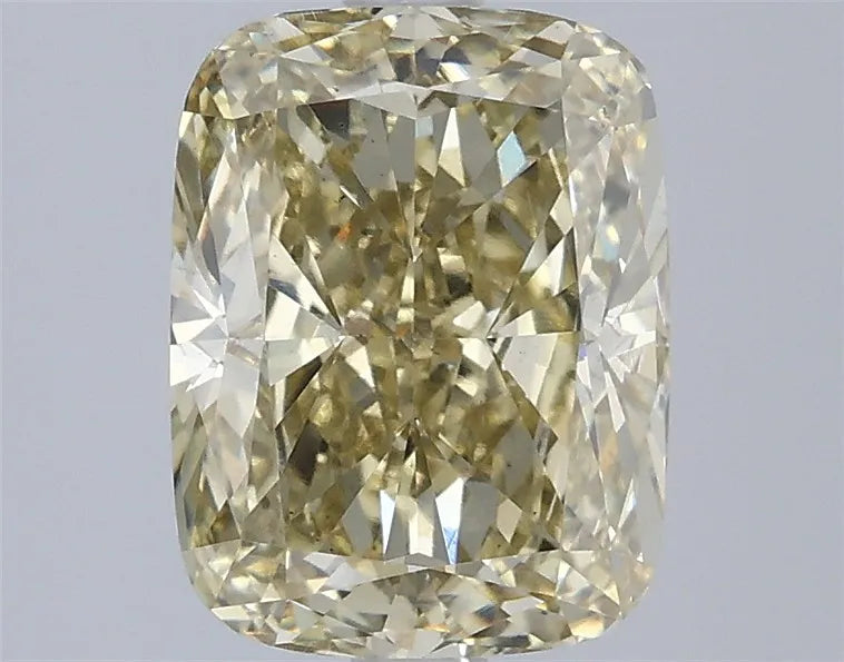 3.00ct Cushion modified Lab Grown Diamond (Colour Fancy Light Yellow, Clarity VS2, IGI Certified)