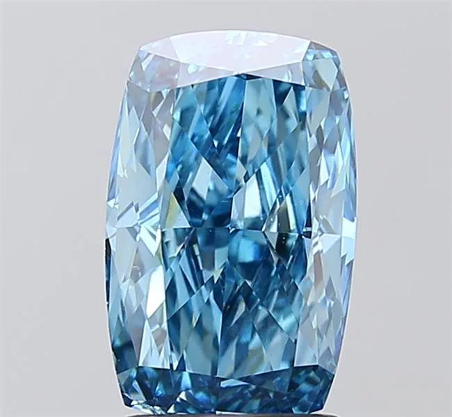 3.00ct Cushion modified Lab Grown Diamond (Colour Fancy Vivid Blue, Clarity VS2, IGI Certified)