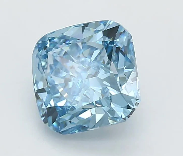 3.00ct Cushion modified Lab Grown Diamond (Colour Fancy Vivid Blue, Clarity VVS1, IGI Certified)