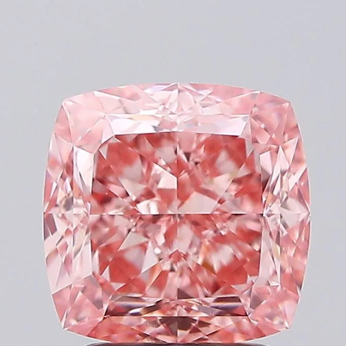 3.00ct Cushion modified Lab Grown Diamond (Colour Fancy Vivid Pink, Clarity VS1, IGI Certified)