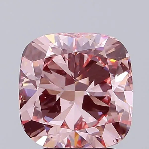 3.00ct Cushion modified Lab Grown Diamond (Colour Fancy Vivid Pink, Clarity VS1, IGI Certified)