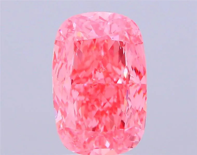 3.00ct Cushion modified Lab Grown Diamond (Colour Fancy Vivid Pink, Clarity VVS2, IGI Certified)